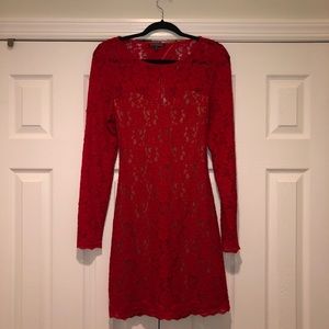 EXPRESS key hole back lace dress